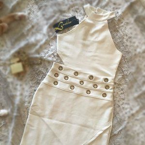 Asymmetry: Never-Worn Off-White Dress